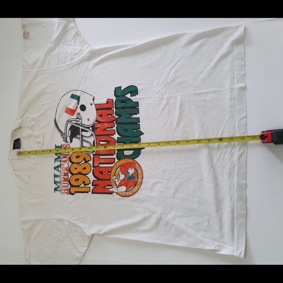 Vintage Single Stitched 1989 Miami Hurricanes - Picture 7 of 12